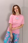 RENKLİA BASKILI PEMBE TSHİRT