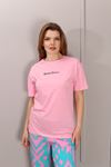 RENKLİA BASKILI PEMBE TSHİRT