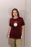 RENKLİA BASKILI BORDO TSHİRT