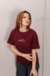 RENKLİA BASKILI BORDO TSHİRT