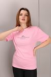 RENKLİA BASKILI PEMBE TSHİRT