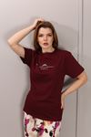 RENKLİA BASKILI BORDO TSHİRT