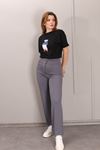 RENKLİA DİKİŞLİ FÜME PANTOLON
